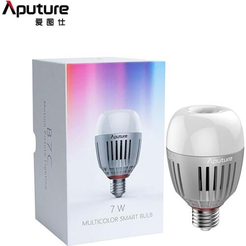 Aputure B7C Photography Bulb Light 2000K-10000K Adjustable 7W RGBWW LED Light Smart Bulb Stepless Dimming App Control