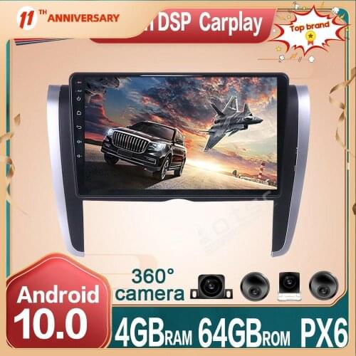 For Toyota Allion 2007- 2015 Android Car radio DVD Player 360 Panoramic Camera 4+64GB Auto Multimedia GPS Navigation Carplay DSP