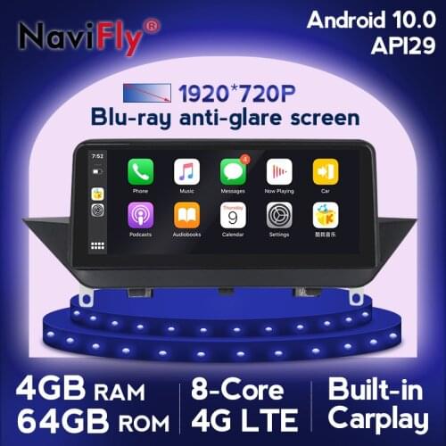 NaviFly 4GB Android 10.0 Car DVD Player For BMW X1 E84 2009 2010 2011 2012 2013 2014 2015 Head Unit GPS Navigation Stereo