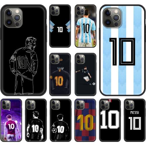 10 Football Player Phone Case Bag For iPhone 11 12 Pro XS Max 8 7 Plus X XR Funda Silicone Soft TPU Black Shell Back Cover Coque