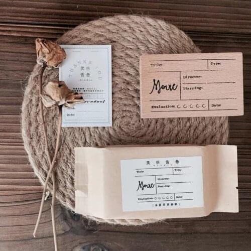 Vintage Reading Record Daily Journal Wooden Rubber Stamps for DIY Scrapbooking Photo Album Card Making Wooden Stamp