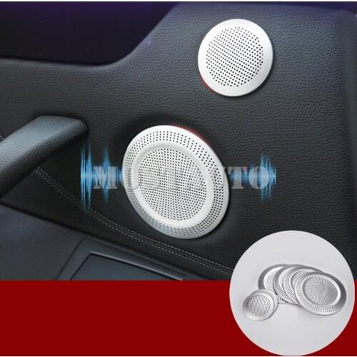 For BMW X2 F39 Aluminum alloy Car Door Speaker Frame Cover Trim 2017-2021 6pcs Car Accessories Interior Car Decor Car Trim