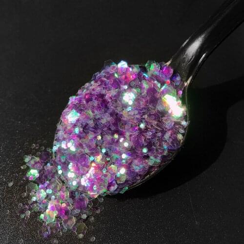 Purple Glitter Nail Art Sequins Lady UV Gel Polish Nail Decoracion Uñas Mixed Size Shiny Nails Flake DIY Designs Glitter Makeup