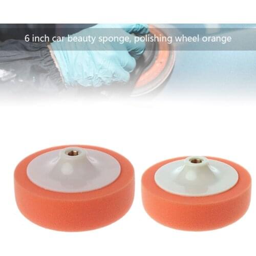 6 Inch 15cm Auto Car Polishing Buffing Polishing Pad Sponge Wheel Waxing Orange