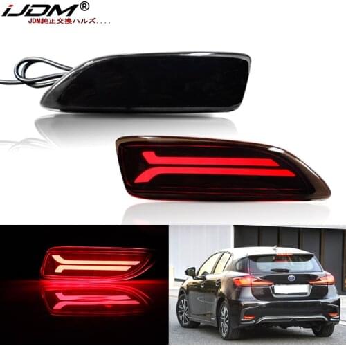 IJDM Reflector Rear Back Tail LED Bumper Brake Stop Running Light Fog Lights Turn Light For Toyota Corolla/For Lexus CT200h Red