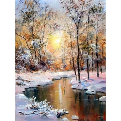 K039 YIKEE Snow diamond painting,diamond painting full square,diamond painting kit