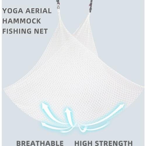 Fishing Net Design 4*2.8M/ 4.4*3 Yard Black Gradient Fly Yoga Hammock Set Yoga Swing with Carabiners for Acrobatics