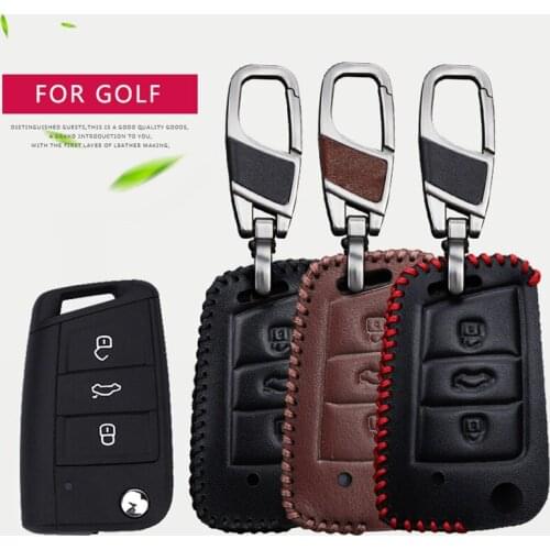 For Seat Ateca Altea Ibiza FR Arona Leon 2 MK2 MK3 5F 1M MK1 Toledo Alhambra Cordoba Leather Car Key Case Cover KEY Ring Holder
