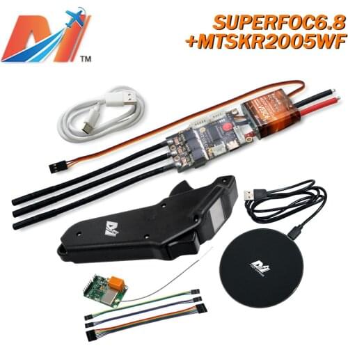 Maytech V2 Fully Waterproof Remote MTSKR1905WF Comb with VESC SUPERFOC6.8 VESC100A 200A VESC kit for DIY E Skateboard Robots