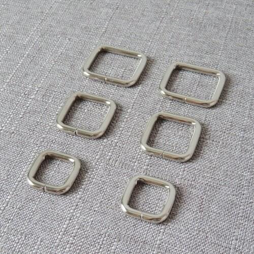 1Pc 15mm 20mm 25mm Metal Hardware Belt Square Connect Buckle For Bag Handbag Straps Clasp Dog Leash Rope Garment DIY Accessory
