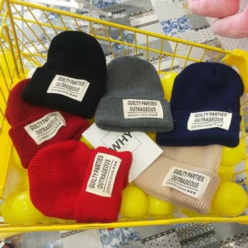 Fashion Autumn Women Letter Lable Knitting Hat Winter Unisex Adult beanies Hats hip hop Elastic Warm Skullies Cap