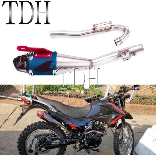 Motorcycle Complete Full System Exhaust Pipe Enduro Muffler Silencer Slip On For Honda CRF230F 2008-2020 Dirt Bike Tail Pipe