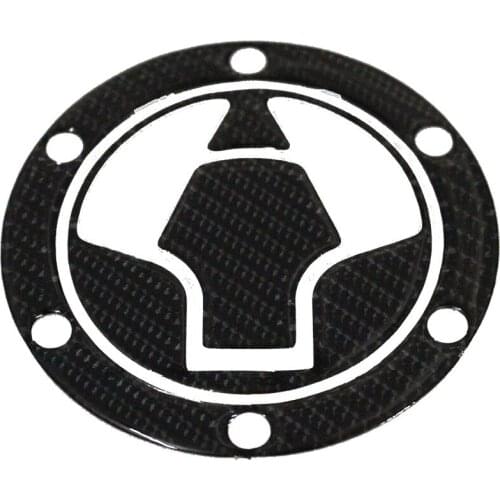 K-SHRPMOTOR K-CGTCP-16 3D Carbon Fiber Tank Gas Cap Pad Filler Cover Sticker Decals Fit KAWASAKI NINJA ZX250R ZX300R
