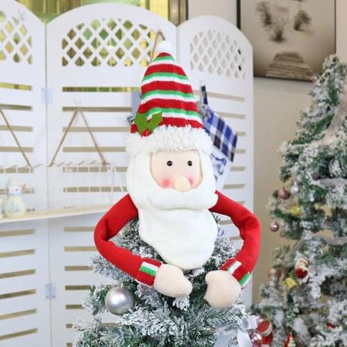2019 New Christmas Tree Top Decorations Snowman Old Man Christmas Tree Hanging Ornaments New Year Decorations Hang Toys Crafts