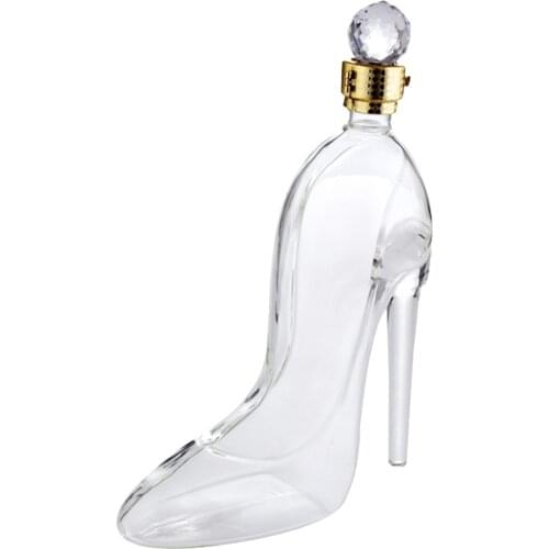 Novelty High-heeled Shoes Shape Whisky Decanter Luxurious Crystal Lead Free Glass Merlot Moscato Wine Bottle Liquor Dispenser