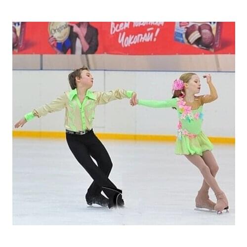 New Competition Figure Skating Dress Royal 100s AB Crystals SU100 Youth 14