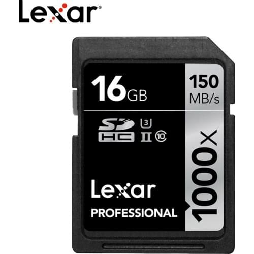 Lexar Professional 1000x 150MB/s 32GB 64GB 128GB 256GB SD SDHC SDXC UHS-II U3 Flash Memory Card For 3D 4K Digital Camera