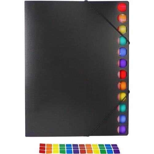 24 Pockets Folder Organizer Desktop Expanding File Folder A4 Letter Size Plastic Paper Organizer 1PCS