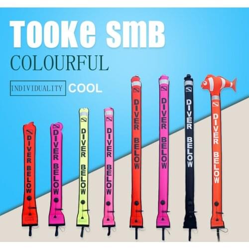 1.2m 1.5m 1.8m Scuba Diving Surface Marker Buoy SMB Underwater Safety Signal Buoy Float Inflatable Tube Sausage Floating Water