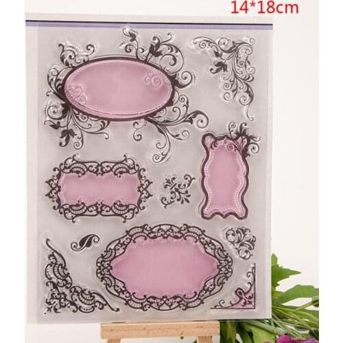 Silicone Clear Stamp Cutting Dies Stencil Frame For Scrapbook Album Decor DIY M17D