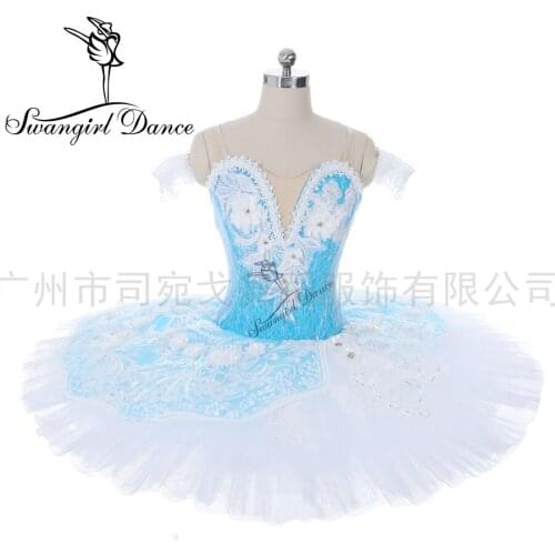 Blue White Nutcracker Adult Professional Ballet Tutu Performance Pancake Tutus Ballet Stage Costume Women BT2006