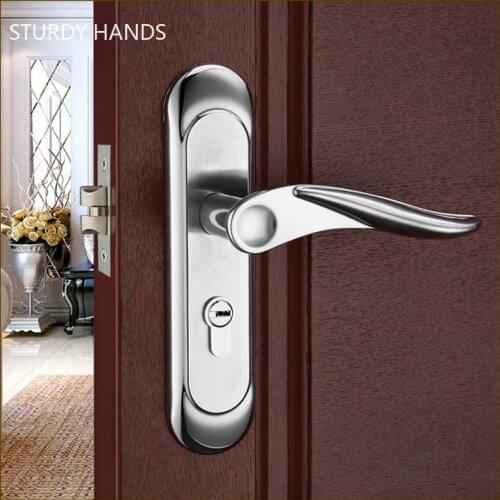 Modern Mute Room Door Lock Handle Fashion Interior Door Knobs Single Bolt Door Lock Anti-theft Gate Lock Furniture Hardware