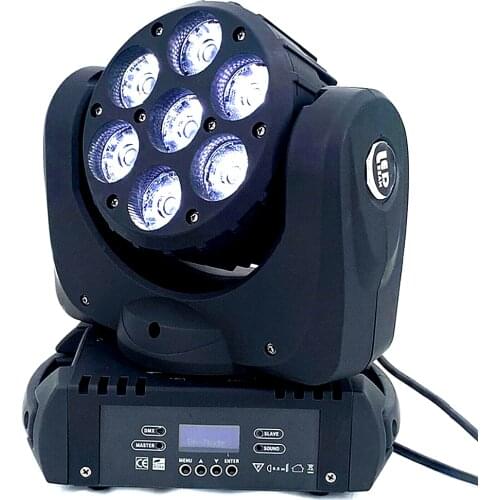 LED Beam Moving Head Light 7x20W RGBW 4in1 9/16 Dmx Channels for Dj Disco Lights Wash Stage Lighting Effects