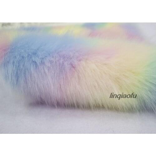 Spot artificial color fox plush faux fur raccoon clothing fabric