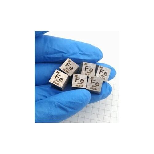 High Purity 4N Iron Metal Iron Periodic Phenotype Cube 10mm Fe 99.99 Iron Cube