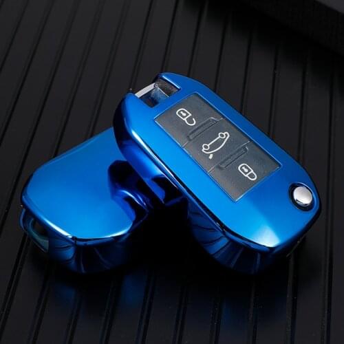 360° Protection TPU Car Key Case Cover For Peugeot 106 206 207 208 301 307 407 3008 4008 508 Anti-wear Transparent Key Shell