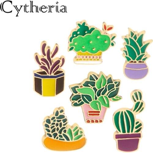 Aloe pins women Succulents brooches Scindapsus broches Potted plant pin brooch Commelina purpurea Clarke pin purple brooch grass