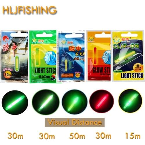 HLJFISHING 5bags/Lot Lightstick 10pcs/25pcs Light Stick Fluorescent Glowing Stick Fishing Float Luminous Floater Accessory Gift