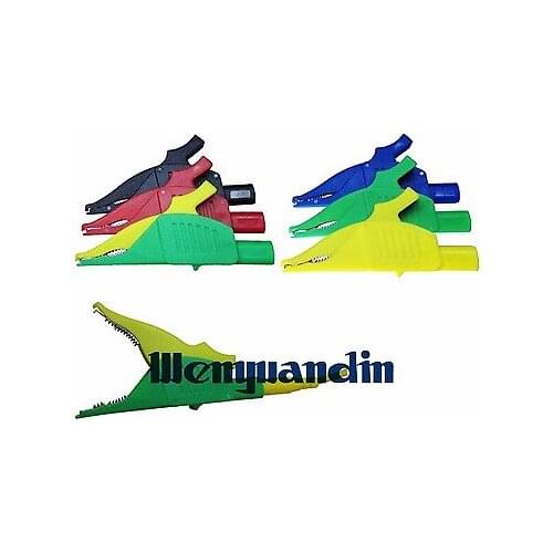 2x Insulated Dolphin Clip Alligator Clip With 4mm Socket Test Lead Clip Alligator Clamp 32A CL4263