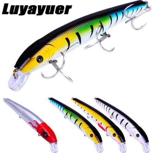 5Pcs Big Minnow Lure Floating Wobblers Tackle Sea Fishing Lures 17cm 34.5g Hard Bait Artificial Plastic Fish Fishing Tackle