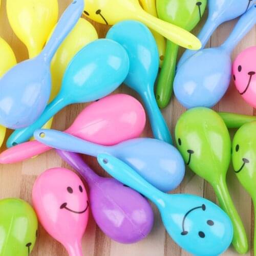 900C 24pcs 3" Smiling Face Neon Maracas Fiesta Party Supplies Party Favors Noisemaker Party Decorations