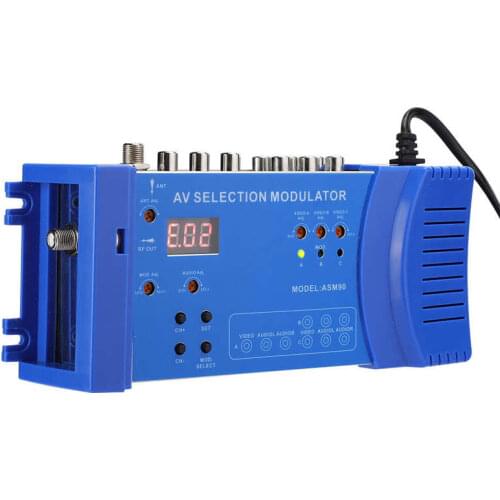 AMS90 Digital Domestic Modulator AV Optional Modulator VHF UHF PAL/NTSC Standard Portable Converter for local CATV system