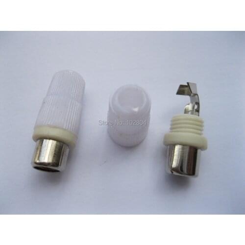 Solder White RCA Jack Female Audio Video Connector (have no soft tail) 500 pcs per Lot Hot Sale