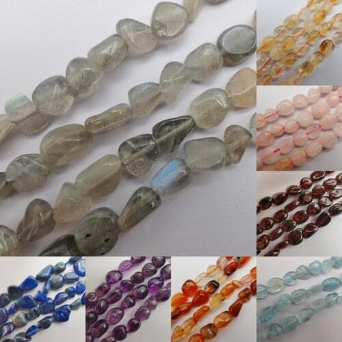 Irregular Gravel Shape 5-7mm Natural Stone Loose Beads Strand 16 Inch Jewelry For Woman Gift Making A220-A227