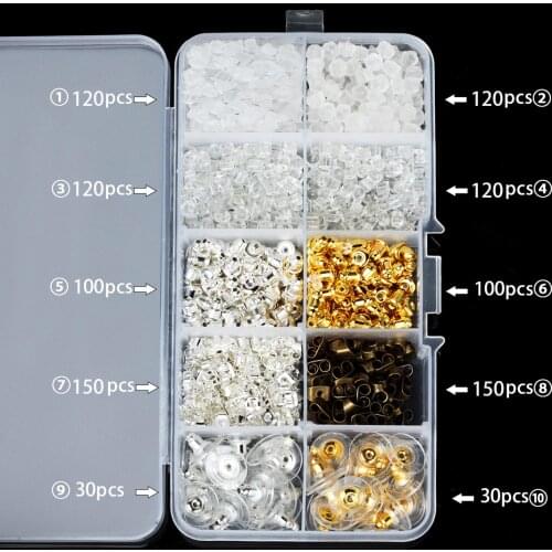 Ciseng 4*3mm Soft Silicone Rubber Earring Back Stoppers for Stud Earrings DIY Earring Findings Bullet Tube Ear Plugs