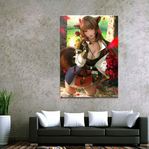 Home Decor Canvas 1 Piece Cute Sexy Anime The Rising of the Shield Hero Posters and Prints Painting Home Decoration Wall Picture