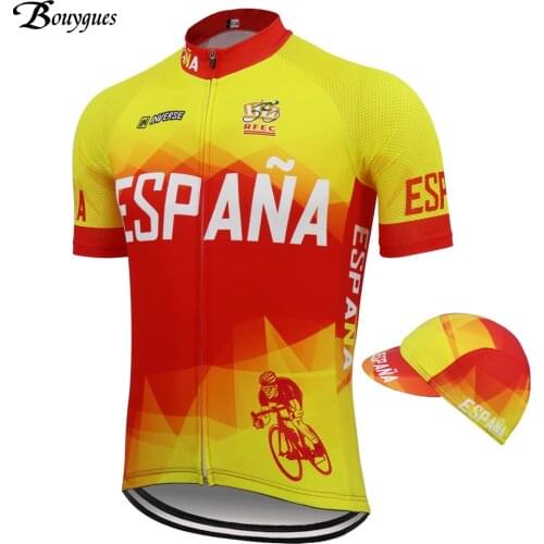 Spain Mens classic cycling jersey 2020 short sleeve ropa ciclismo hombre Team cycling clothing Orange MTB maillot ciclismo