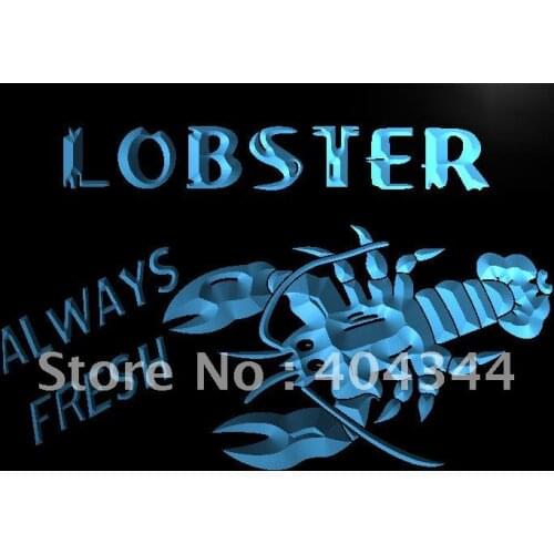 LK376- Lobster Seafood Restaurant Bar LED Neon Light Sign home decor crafts