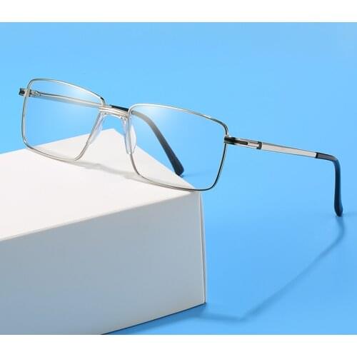 BLUEMOKY Rectangle Blue Light Blocking Glasses Frame Business Style Ultralight Optical Myopia Spectacles Anti Blue Light Lenses