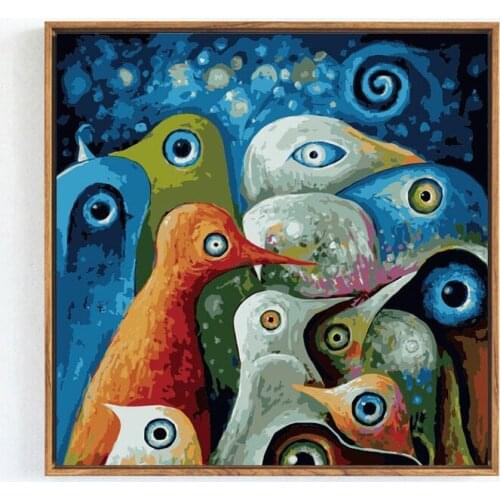 Abstract Animal Art Paint By Number Kit Animal Acrylic Animal Art Oil Painting Animal On Canvas Animal Lover Gift Animal Decor