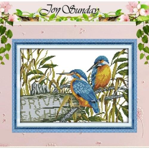 The In Love Alcedo Euryzona Counted Cross Stitch 11CT 14CT Cross Stitch Sets Wholesale Cross-stitch Kits Embroidery Needlework