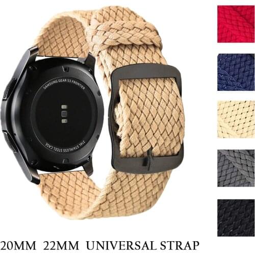 Nylon Geweven Horloge Band Kleurrijke Vervanging Gesp Voor Samsung Gear S3 voor Xiaomi Huami Amazfit Tempo Armband 20 mm 22mm