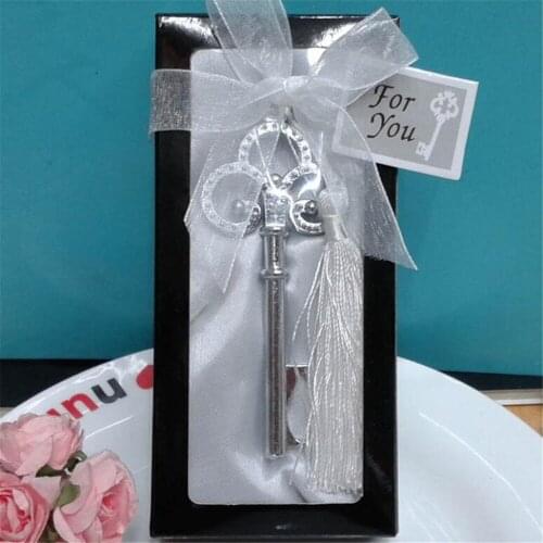 Newest Silver Crow Keys Bottle Opener In Gift Box for Guest Wedding Favor and Gifts Birthday Souvenirs Business Giveaways 30Pcs