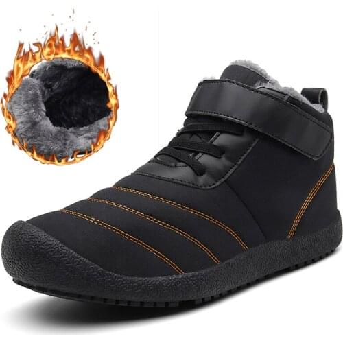 New Winter Boots For Men women Warm Fur Waterproof Anti-slip Boots Shoes Plush Mens Ankle Snow Boot Keep Warm shoe Size 36-47