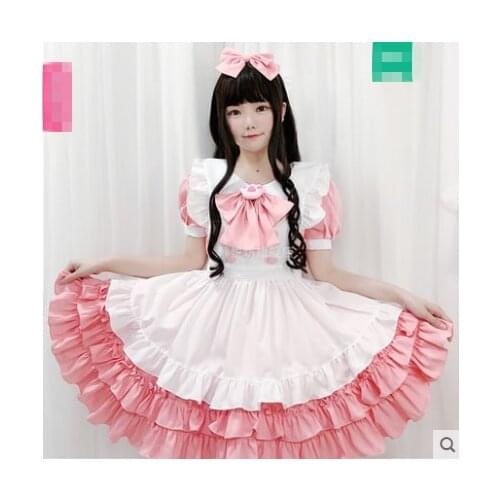 New loli maid costume cute princess cosplay costume lolita full set Alice soft girl maid costume full set R