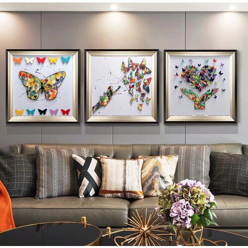 Canvas Painting Poster Graffiti Butterfly Wall Art Canvas Prints Wall Pictures for Living Room Graffiti Hope Decoration Nordic